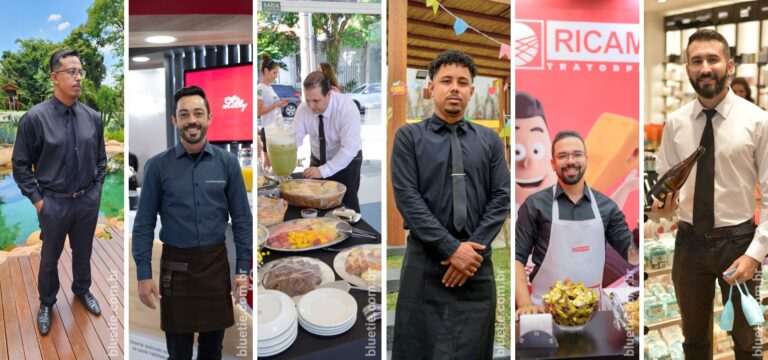 Garçom da BlueTie em um evento