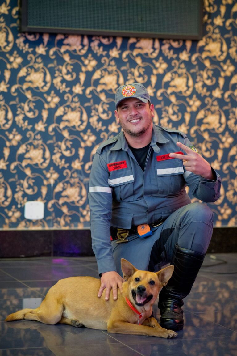 Bombeiro civil (brigadista) da BlueTie em um evento