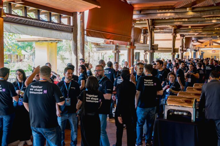 Equipe de fotografia e filmagem da BlueTie em um evento