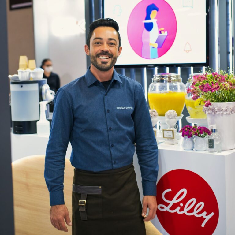 Garçom da BlueTie em um evento