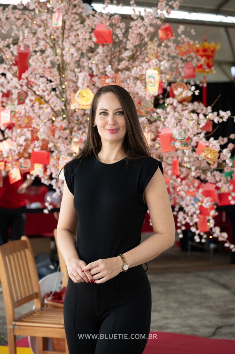 Recepcionista da BlueTie em um evento