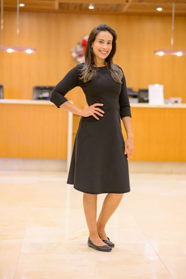 Recepcionista da BlueTie em um evento